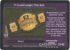 REVOLUTION WWE Cruiserweight Title Belt